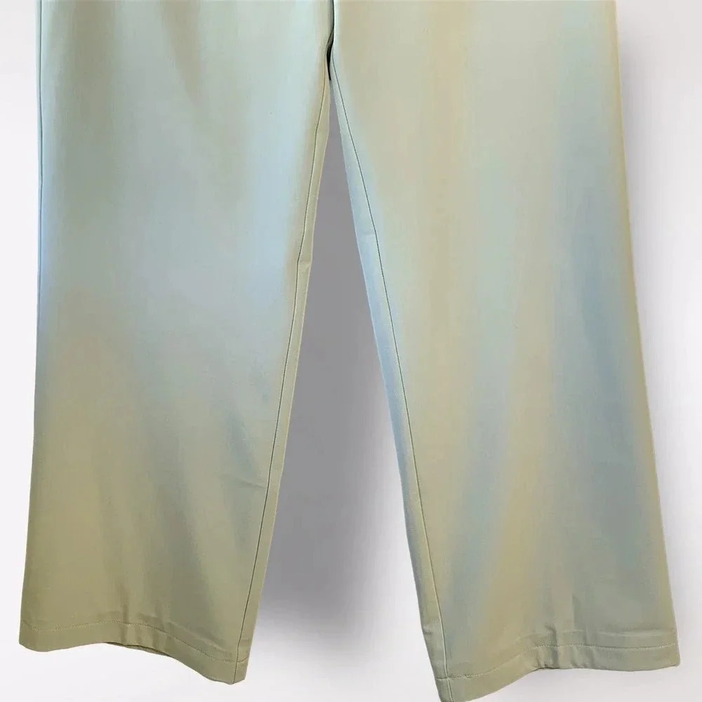 Tailor B. Moss Casual Straight Leg High Waist Trouser Pants Women Size 6 Green - Picture 4 of 14